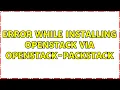 Error while installing openstack via openstack-packstack