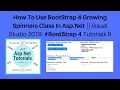 How to use bootstrap 4 growing spinners class in asp net visualstudio2019 4 tutorials 9