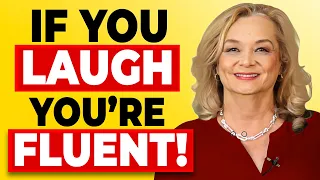 If you laugh, you're fluent.  Understanding jokes in English.