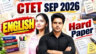 CTET SEP 2026 English Hard Paper 🔥 by Sachin Academy live 12pm | Nidhi Ma'am |  CTET ENGLISH