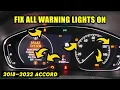 2018 2022 Honda Accord How to Fix if All Dash Warning Lights are On