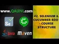 Selenium Cucumber BDD - Tutorial Course Structure