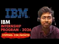 IBM Internship Program - 2026 PPO Free Resources Complete Guide Software Engineer