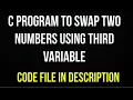 C program to swap two numbers using third variable C program TECHIE