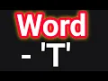 Top 10 positive words start with Letter - T ll Word