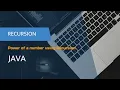 Power of a number using Recursion in Java