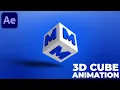 3D Rotating Cube Animation in After Effects - After Effects Tutorial No Plugins