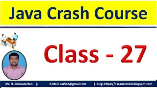 Java Crash Course Class-27 Encapsulation in Java Encapsulation Realtime Examples in Java