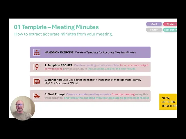 Thumbnail for كيفية إعداد محضر اجتماع احترافي باستخدام الذكاء الاصطناعي: نصائح متوسطة المستوى