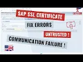 How to fix SAP SSL Certificate Errors - Untrusted Handshake english