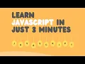 3-Minute JavaScript Tutorial Fast Simple Guide