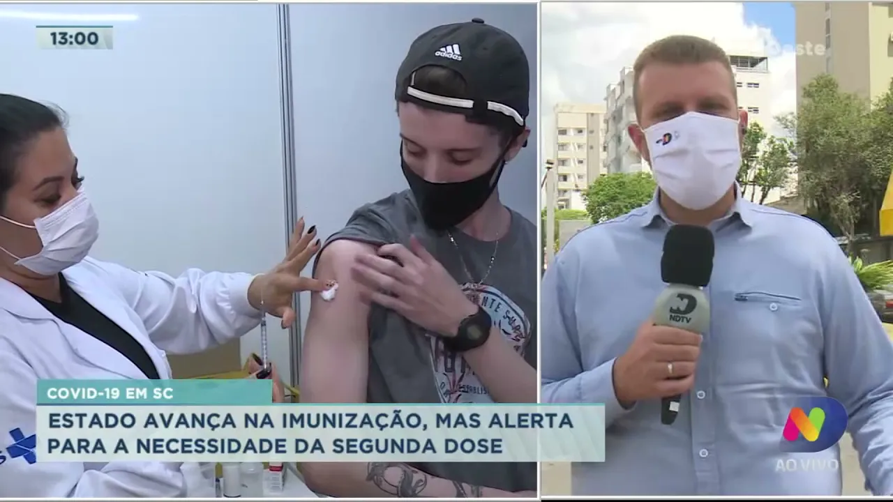 Covid-19: SC avança na imunização, mas alerta para a necessidade da segunda dose