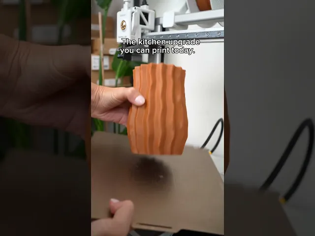 WAVRA | Modern Textured Utensil Holder | 3D Printed Kitchen Organizer video thumbnail