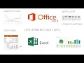 Microsoft Excel 2016 Tutorial for Beginners Intermediates and Advanced users
