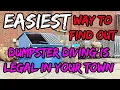 Dumpster Diving Laws - EASIEST Way to Find Out if Diving Is Legal