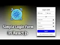 How to Build a Responsive Login Form in React JS React Login Page Tutorial 2025