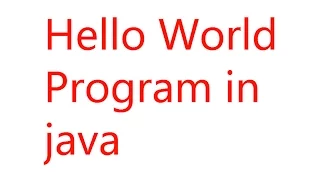 Java Tutorials For Beginners 02 - Hello World Program in Java