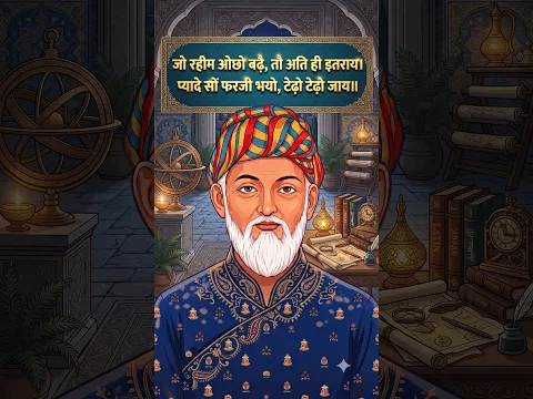 दोहा - जो रहीम ओछो बढ़ै, तौ अति ही इतराय।प्यादे सों फरजी भयो, टेढ़ो टेढ़ो जाय॥