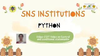 DT on Control and Conditional Statements Python SNS Institutions