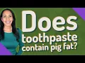 Does toothpaste contain pig fat
