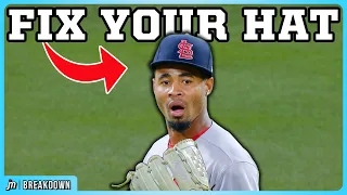 Umpire yells at rookie pitcher to fix his hat, a breakdown