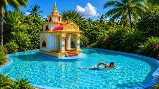 Temple Inspired Tropical Pool House Paradise