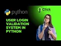 Python User Login Validation System