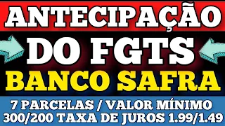 COMO SACAR FGTS PELO BANCO SAFRA? Antecipação Do Saque Aniversário!