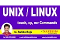Unix touch cp Commands UNIX Tutorial Mr Subba Raju