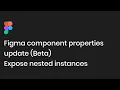 Figma component properties update Beta -Expose nested instances