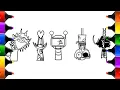Incredibox Sprunki New Coloring Pages How to Color All Sprunki PHASE 8 NCS MUSIC