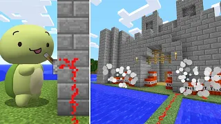 Mikey BLEW UP His OWN CASTLE! in Minecraft!!
