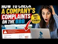 How to check a company s complaints on the BBB