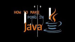 How to make Pong in Java