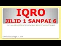 Download Lagu IQRO JILID 1 SAMPAI 6 Full Edisi Lengkap | Belajar Membaca Al Quran