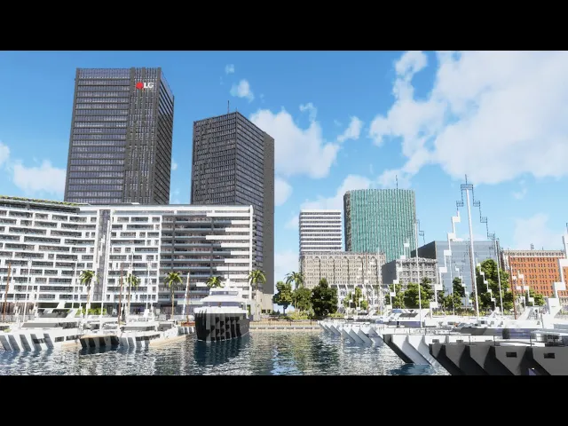 Ultra Realistic Minecraft City - Marina Tour
