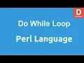 Perl Programming Do While Loop