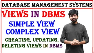 views in dbms simple view complex view creating updating deleting view in dbms unit 2 dbms