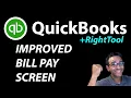 IMPROVED BILL PAY SCREEN in QuickBooks Online righttool