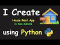 I CREATE HOUSE RENT APP IN 2 MIN USING PYTHON LEARN PYTHON BY BUILDING SIMPLE PROJECTS