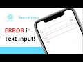 React Native - how to show error message in text input