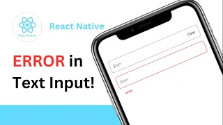 React Native - how to show error message in text input