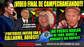 TUMBAN A CAMPECHANEANDO ¡ADIÓS SE RETIRA POR ESTO! SHEINBAUM HARFUCH EBRARD TRUMP NOTICIA HOY