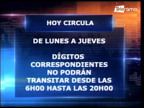 Desde el 4 de noviembre habrán horarios para la medida de restricción vehicular