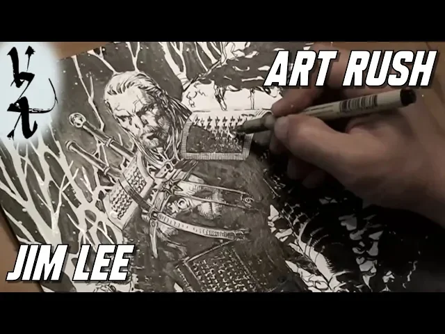 #ArtRush - Jim Lee drawing  Geralt from The Witcher