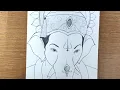 Lalbaugcha raja ganpati bappa face pencil drawing mumbai bappa pencil art