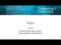 PHYS2320 Scipy Unit 2 Part 3