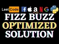 Fizz Buzz Leetcode Python Solution Python