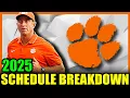 Clemson 2025 Schedule Breakdown