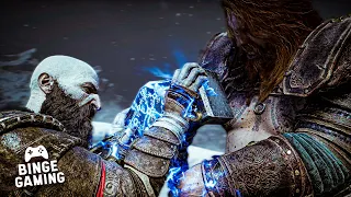 god of war ragnarok kratos vs thor all fight scenes u0026 best moments 4k 